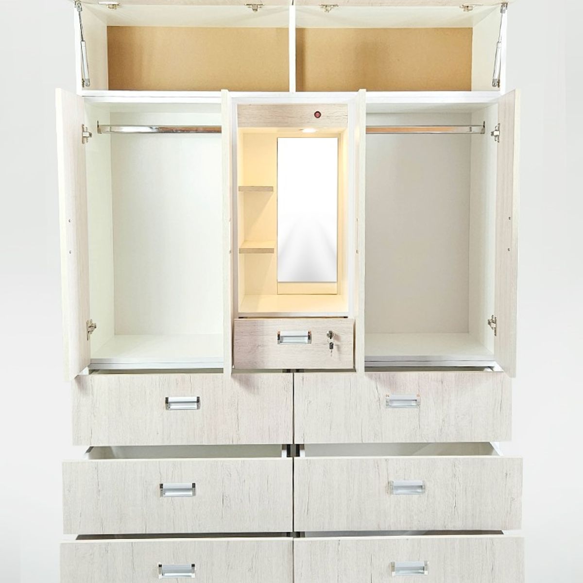 GENERICO - ROPERO DE 1.40 METRO CON TOCADOR COLOR CHANTILLY