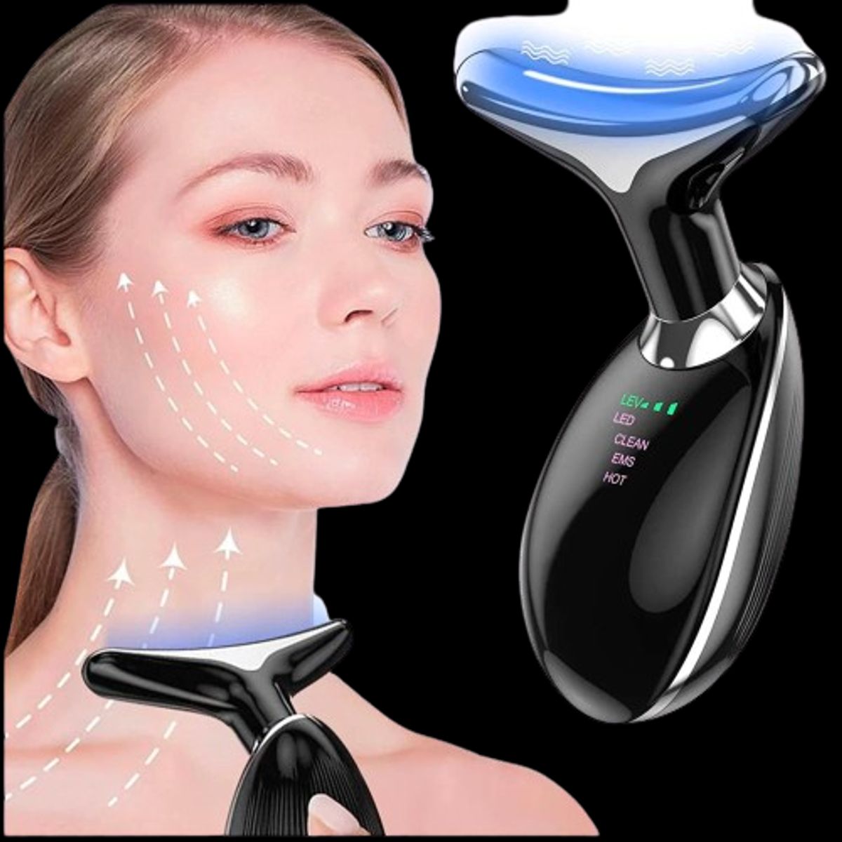 GENERICO - MASAJEADOR RF LED REDUCTOR DE ARRUGAS Y PAPADA