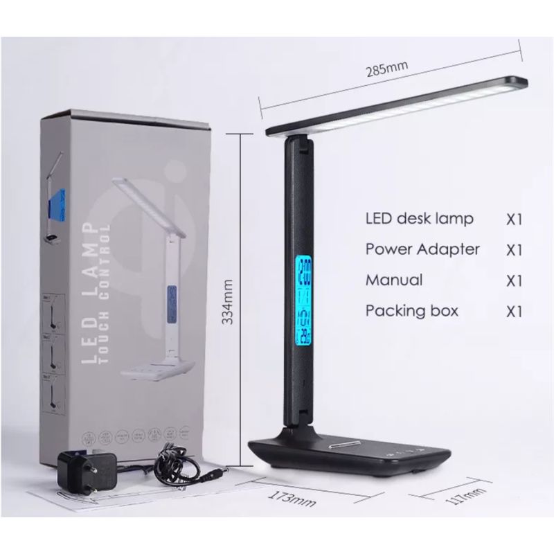 GENERICO - LAMPARA LED DE ESCRITORIO CON CARGADOR INALAMBRICO