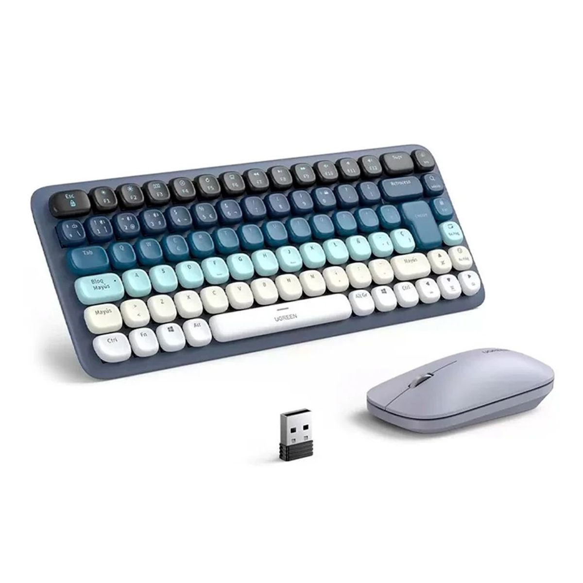 UGREEN - Kit Teclado y Mouse Recargable Bluetooth y 2.4GHz Ugreen MK008 25179