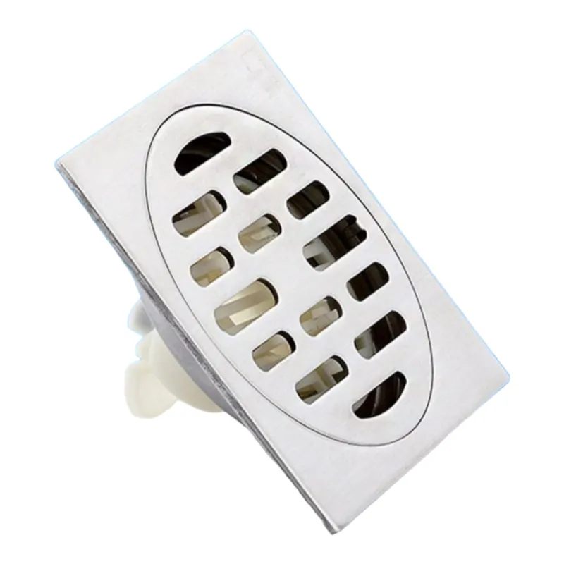 GENERICO - Sumidero Rejilla de Acero Inoxidable Cromado SUS304 10x10cm