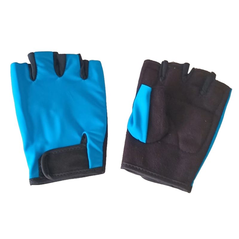 TODO FIT - Guantes Mitones de Látex para Gym Damas Color Celeste