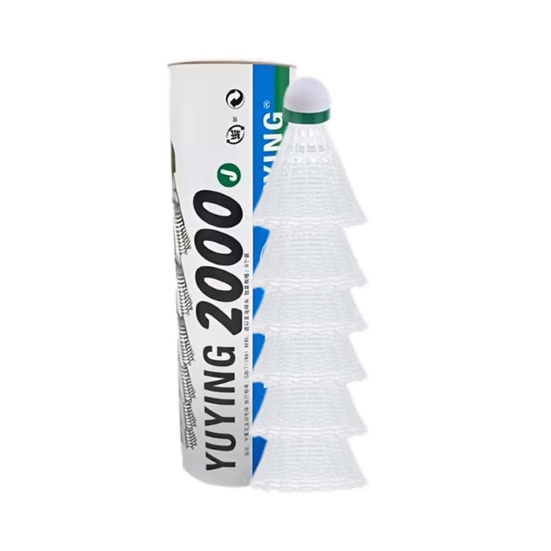 GENERICO - PLUMILLAS PARA BÁDMINTON DE PVC YUYING 2000 - 6 UDS BLANCO
