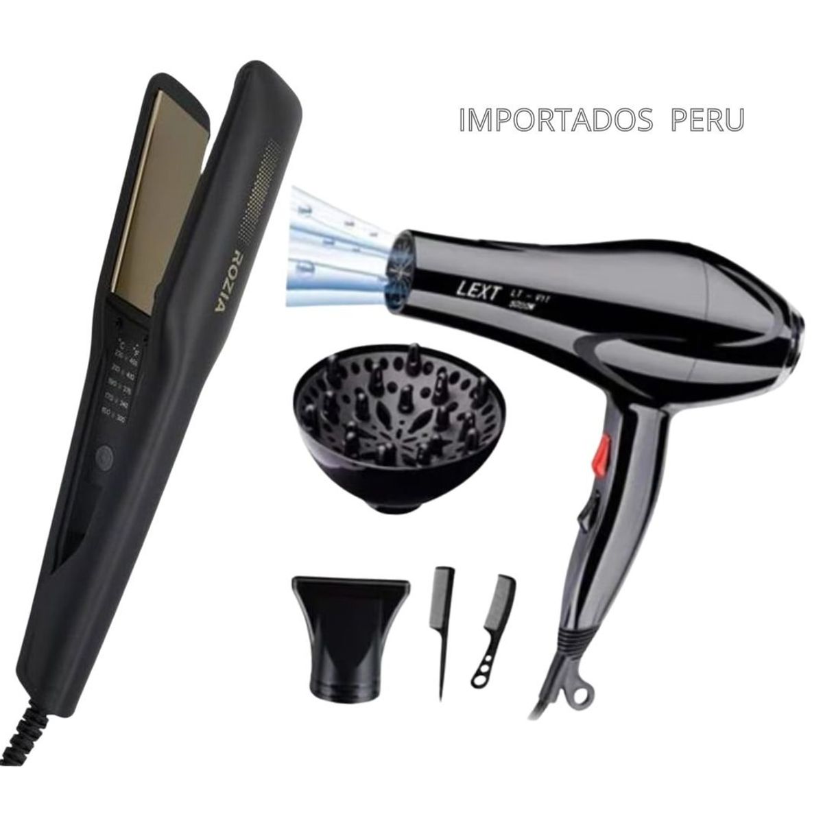 GENERICO - Plancha De Cabello Rozia Profesional Mas Secadora um Profesional