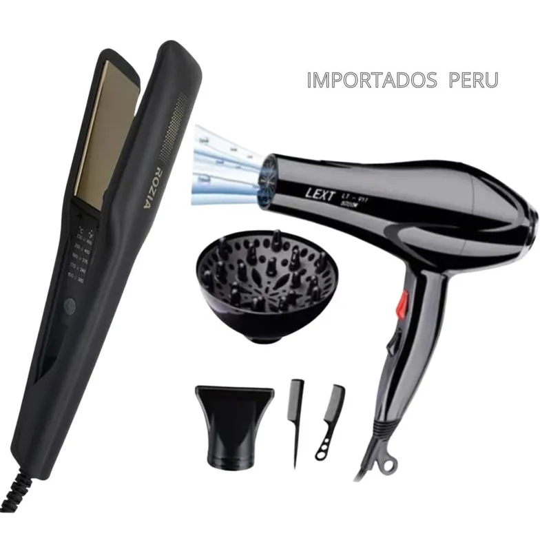 GENERICO - Plancha De Cabello Rozia Profesional Mas Secadora um Profesional