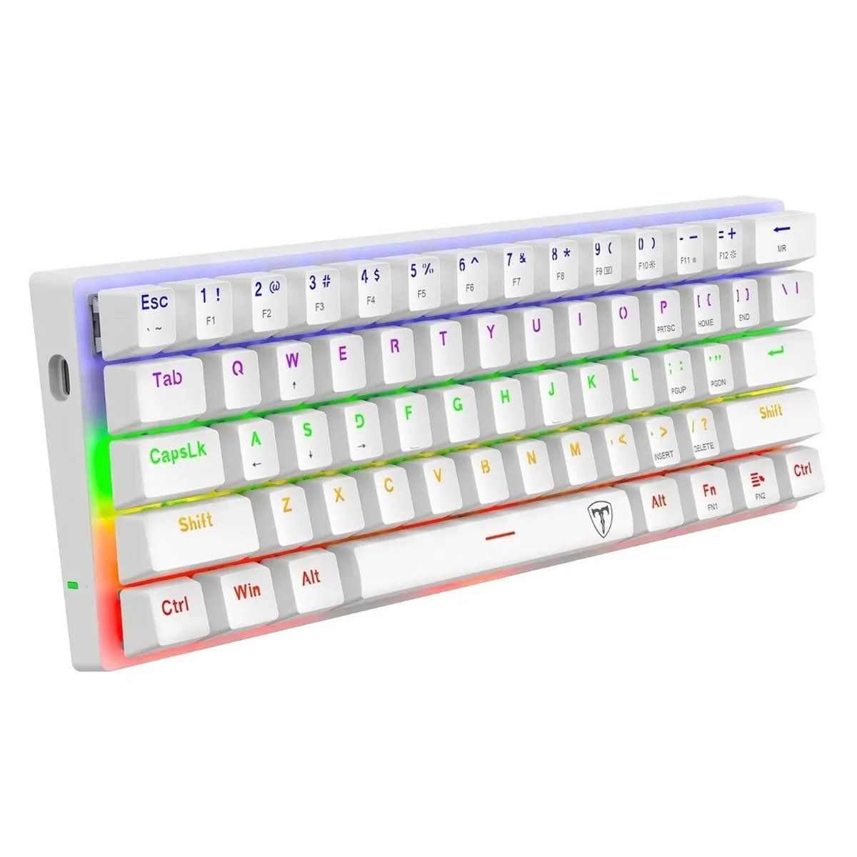 T-DAGGER - Teclado Mecánico Gamer T-dagger Arena Rainbow White