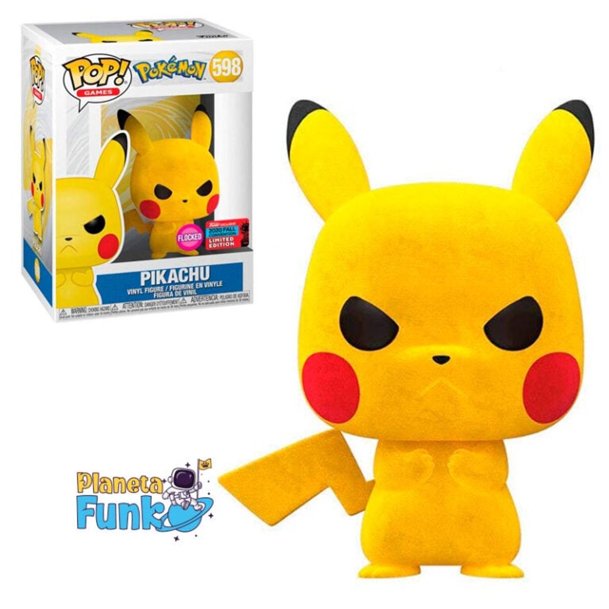FUNKO - PIKACHU GRUMPY POKEMON FUNKO POP FLOCKED
