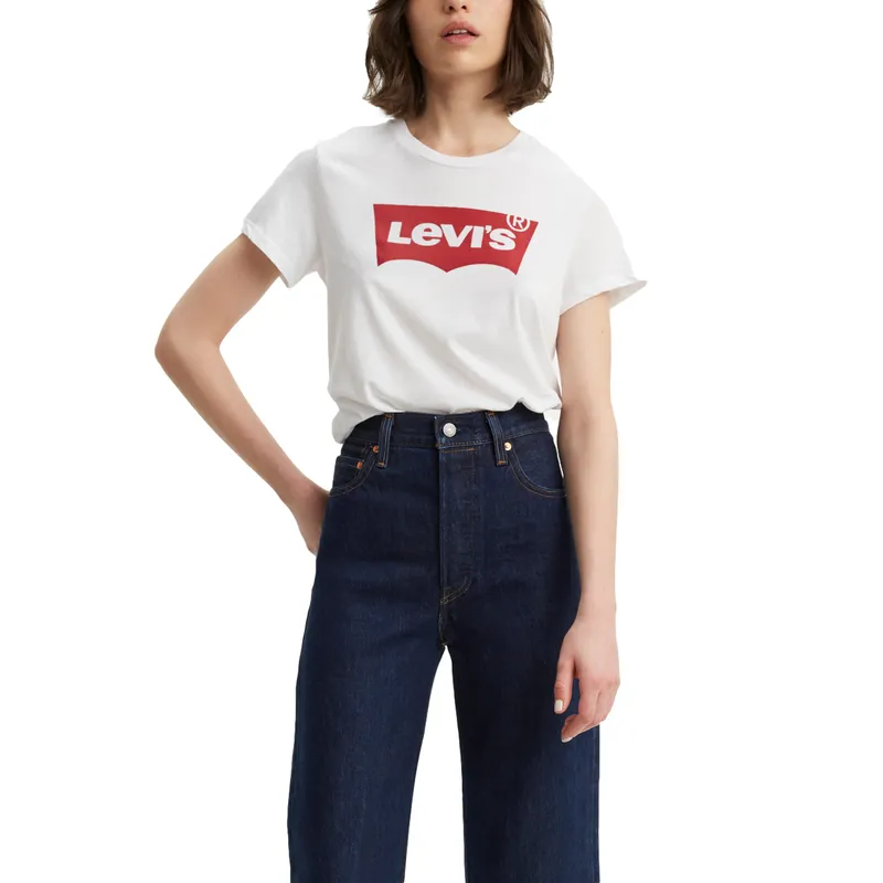 LEVIS - Polo Mujer Lisa Logo Batwing Blanco Levis
