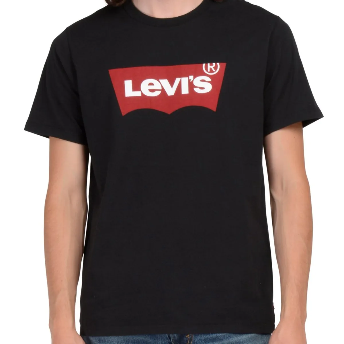 LEVIS - Polo Hombre Lisa Logo Negro Levis