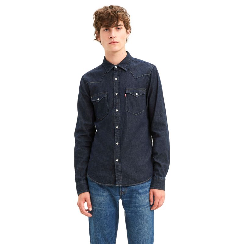 LEVIS - Camisa Hombre Clásica Bolsillo Azul Oscuro Levis