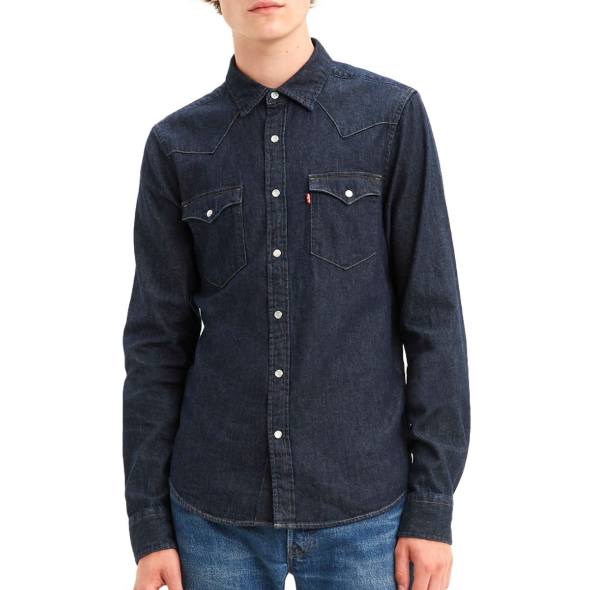 LEVIS - Camisa Hombre Clásica Bolsillo Azul Oscuro Levis