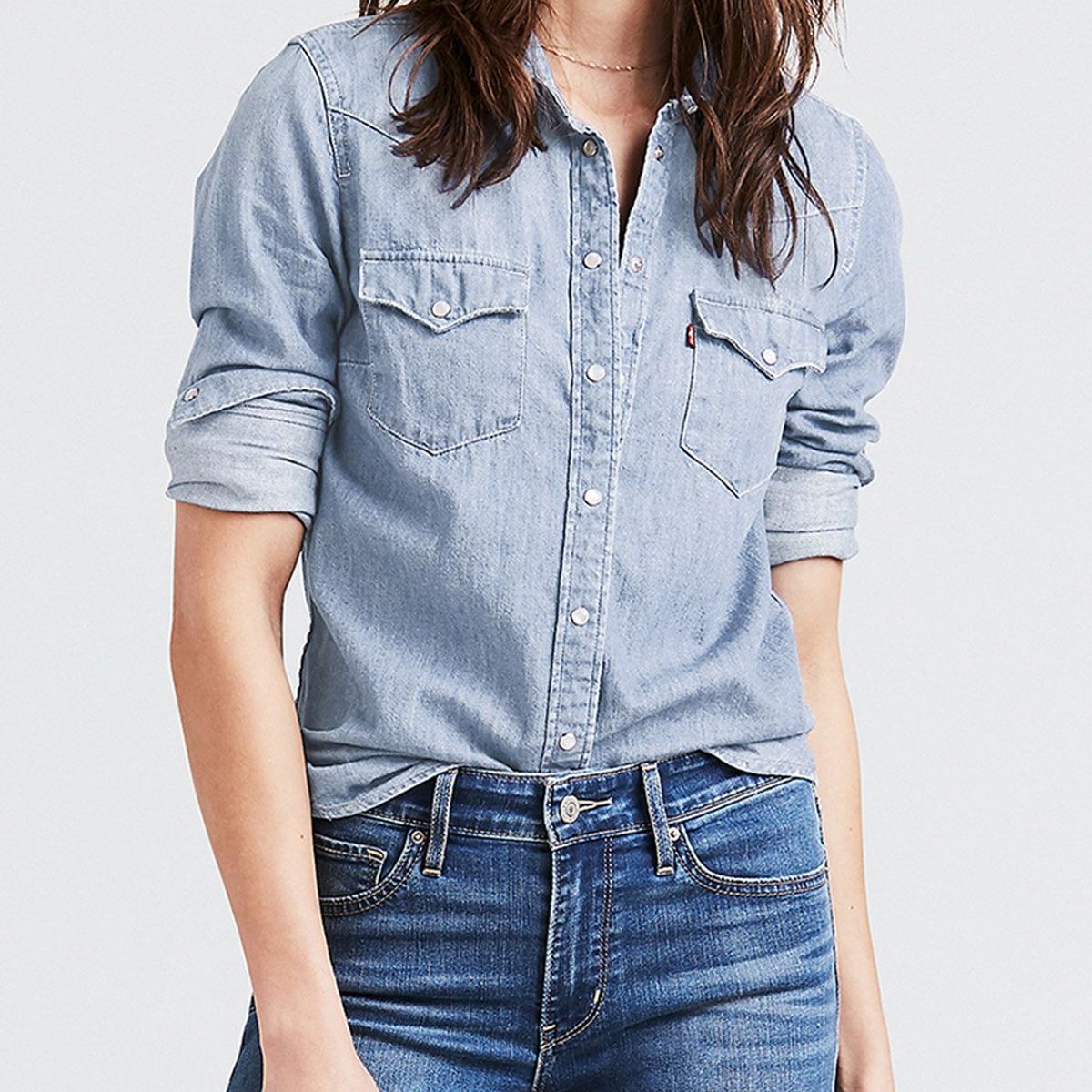 LEVIS - Camisa Mujer Western Azul Levis