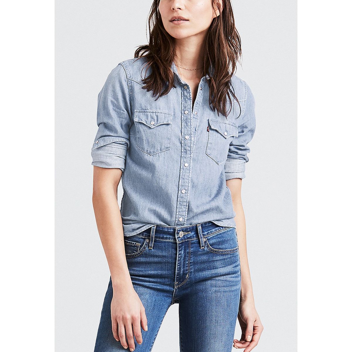 LEVIS - Camisa Mujer Western Azul Levis