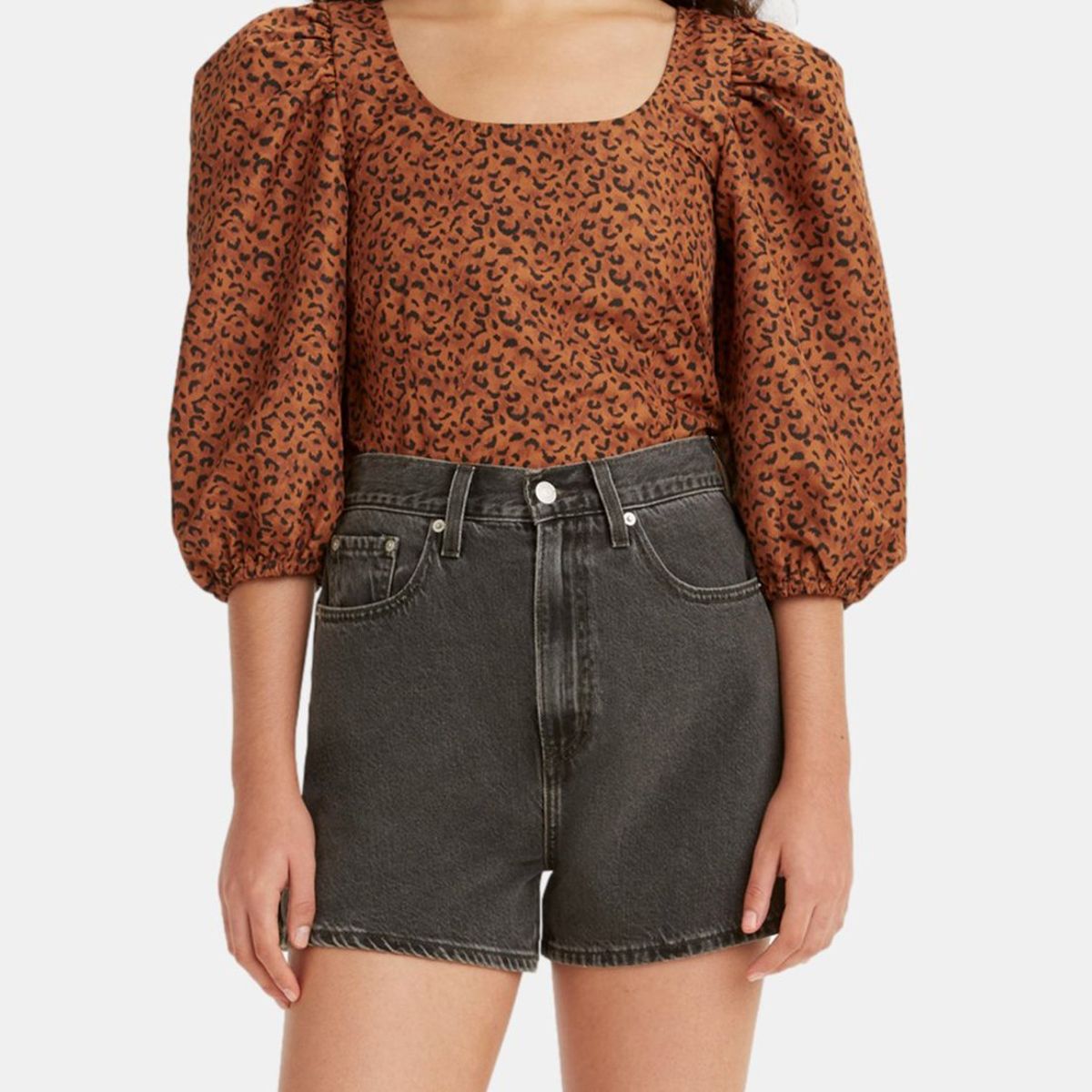 LEVIS - Blusa Mujer Estampada Naranjo Levis