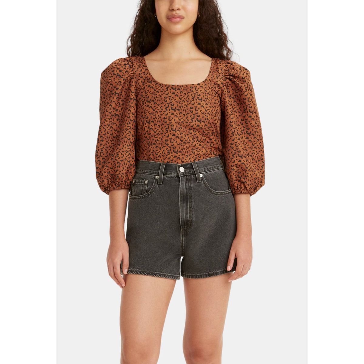 LEVIS - Blusa Mujer Estampada Naranjo Levis
