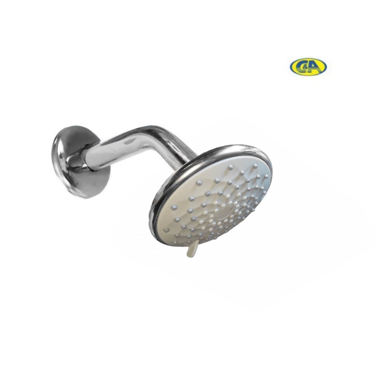 C&A - Cabeza de Ducha Cromada Redonda 3 Funciones mod FLOR