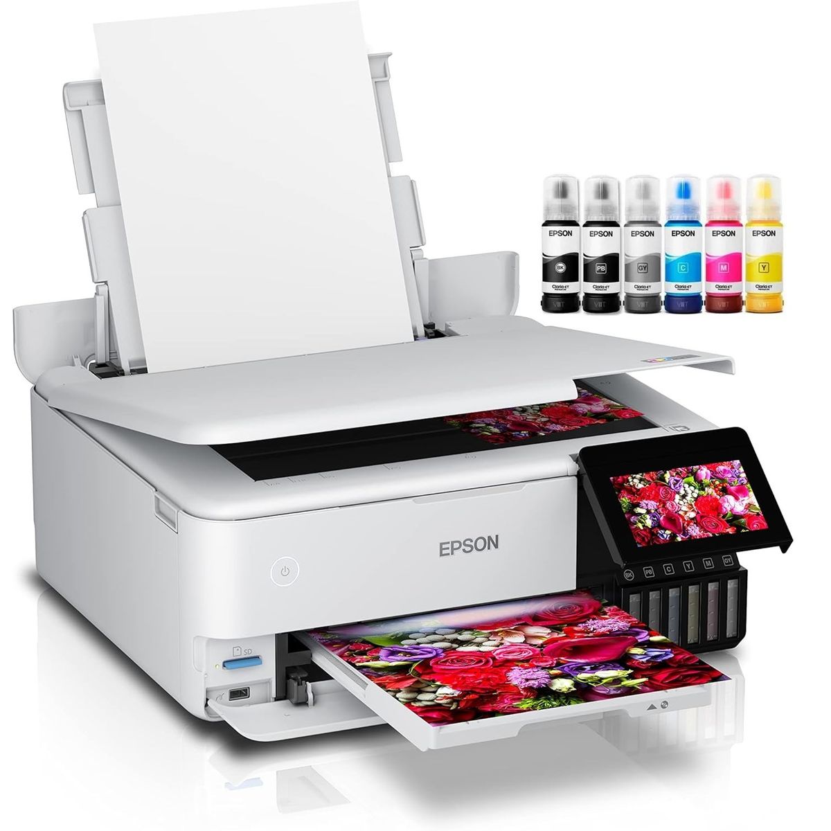 EPSON - Impresora Epson Fotográfica L8160 Imprime Escanea Copia Lan Wi-Fi