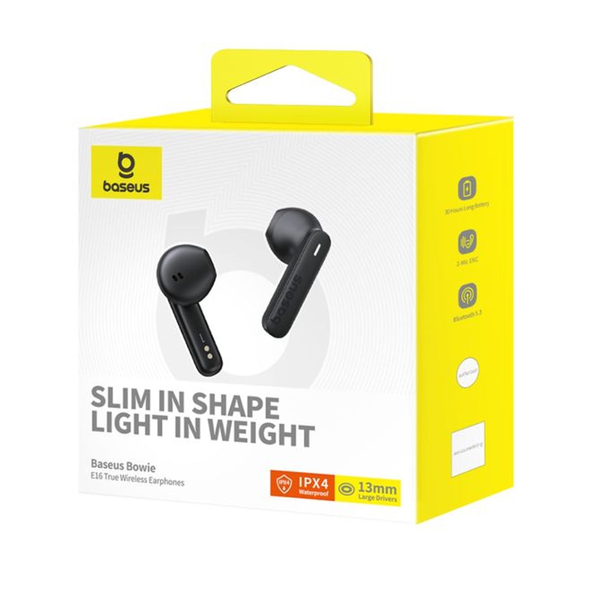 BASEUS - Auriculares Inalámbricos Bowie E16 Bluetooth 5.3 Batería 30H - NEGRO