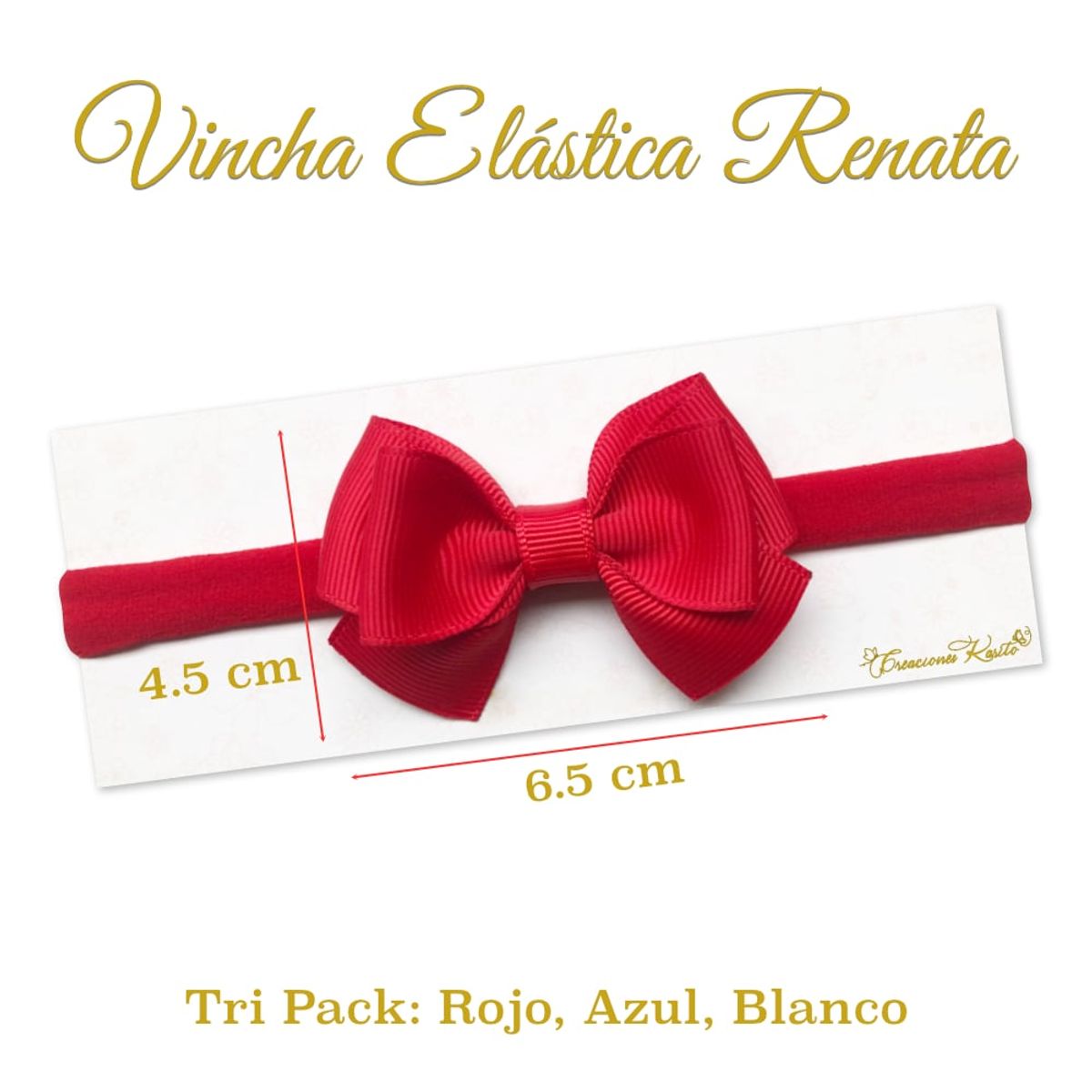 GENERICO - Vincha para bebé modelo Renata Tri Pack
