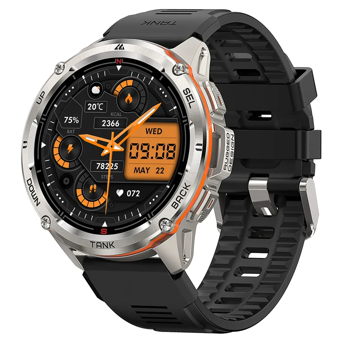 KOSPET - Smartwatch Kospet Tank T3 Ultra Acuático Grado Militar - plateado