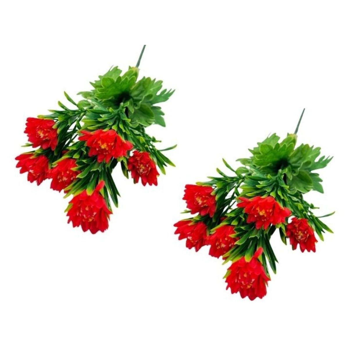 FLORIPA - Set de 2 Bouquets De Crisantemo Con Follaje BG308006-RJ FLORIPASTORE