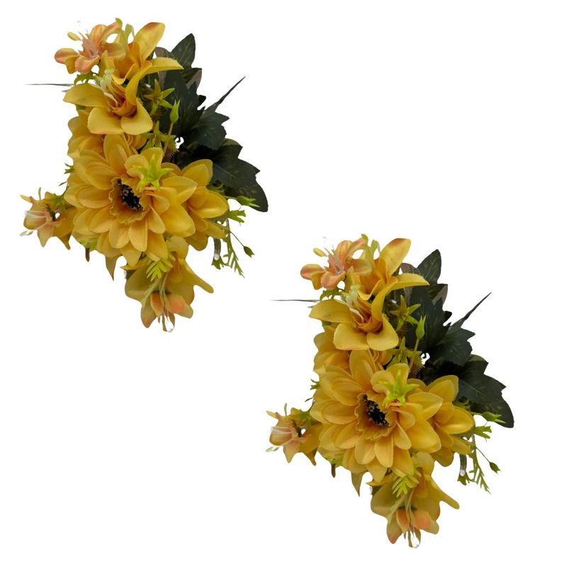 FLORIPA - Pack de 2 Bouquets Margarita Y Lirio BG307034-AM FLORIPASTORE