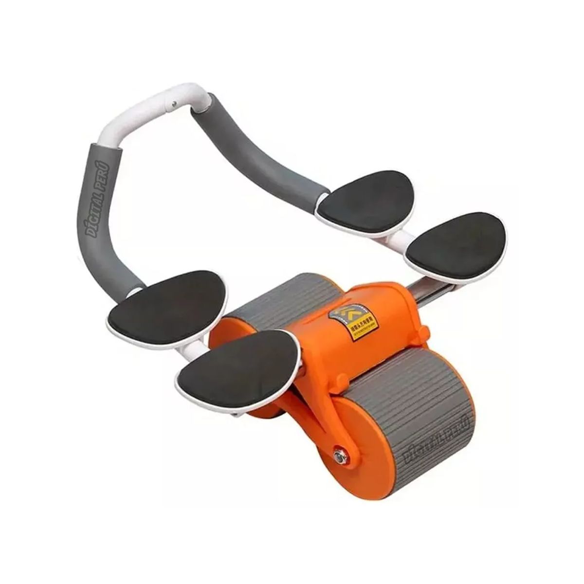 GENERICO - Rueda Abdominal Doble con Rebote+ Temporizador Color Naranja