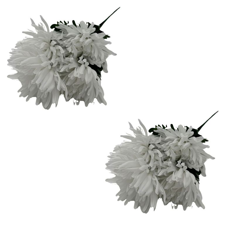 FLORIPA - Pack de 2  Bouquets De Crisantemos BG307001-BL FLORIPASTORE