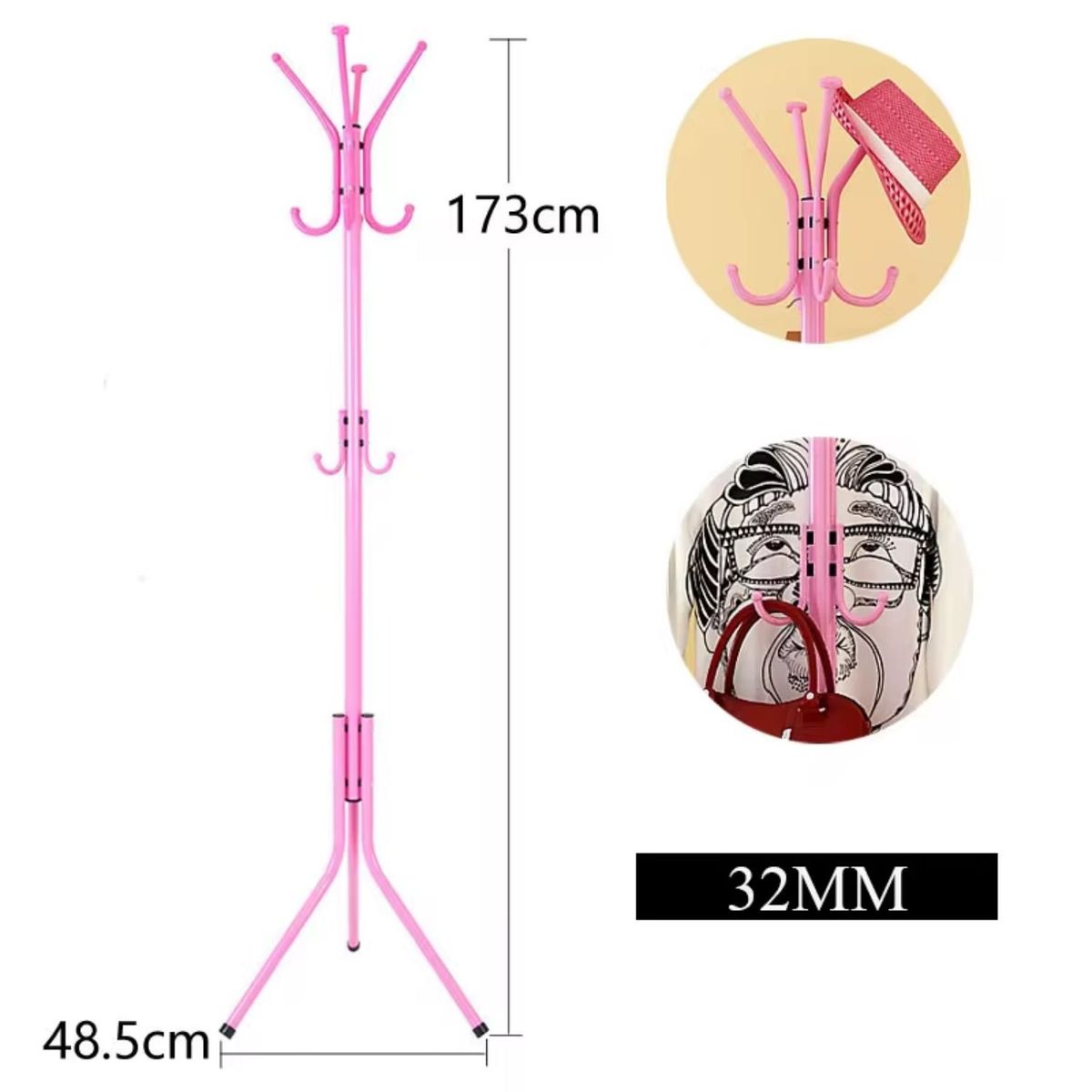 GENERICO - Perchero Colgador Generico Rosado