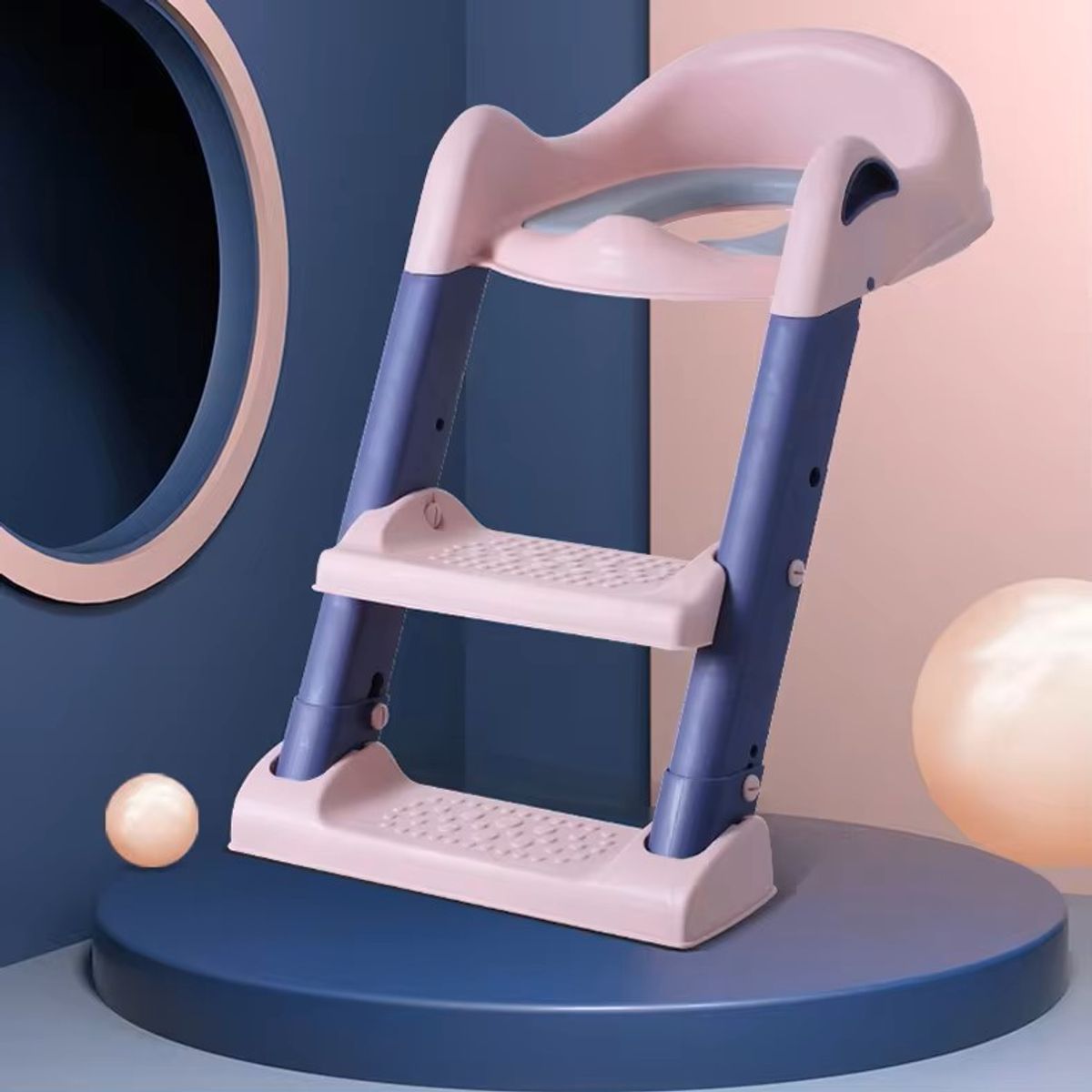 GENERICO - Asiento acolchado plegable entranamiento para baño - Rosa