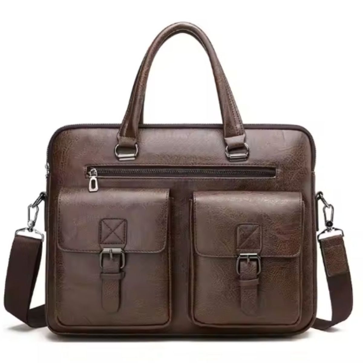 GENERICO - Maletin de cuero PU  varios compartimientos.