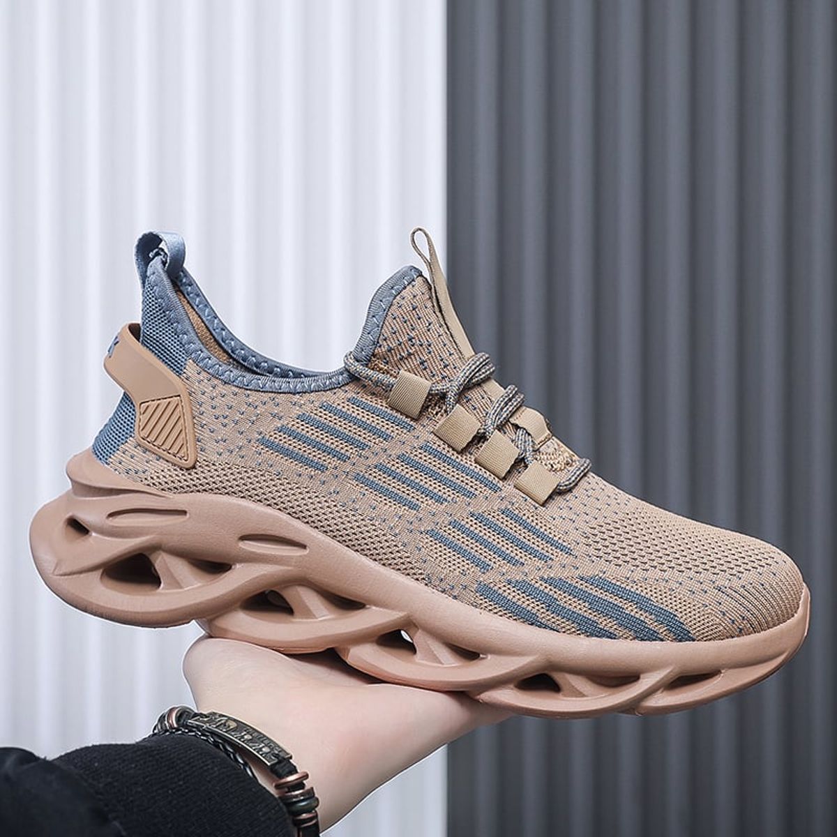 SHANDIAN - Zapatillas Deportivos Hueco Hombre Negro