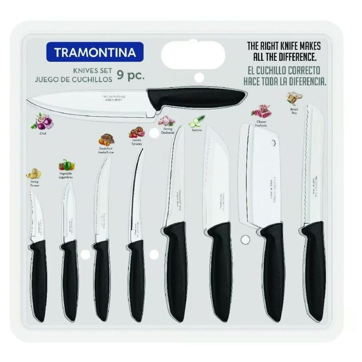 TRAMONTINA - Set de Cuchillos Plenus x 9 Piezas Tramontina