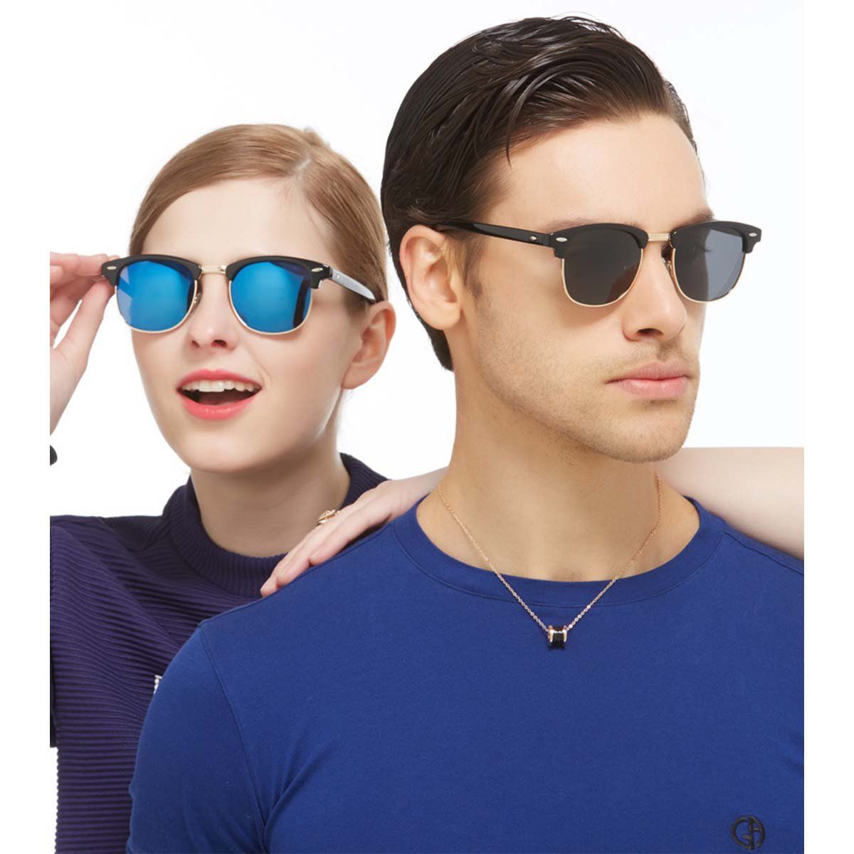 BAALATHKKO5 - Lentes Sol Polarizados Antiguas Gafas Sol Deportivos Uv400