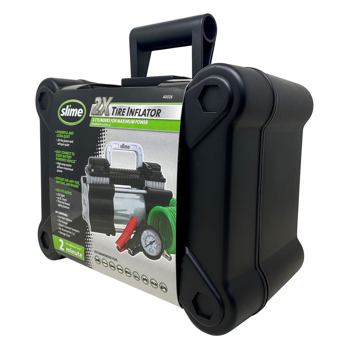 SLIME - Compresora Doble Piston Heavy Duty 12V