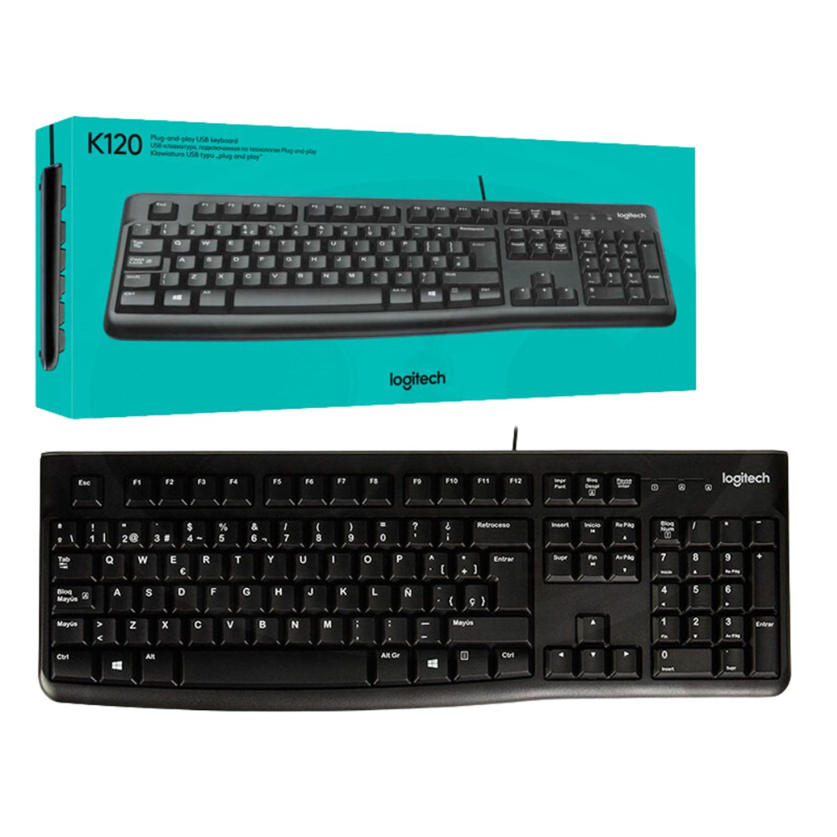 LOGITECH - Teclado USB Logitech K120
