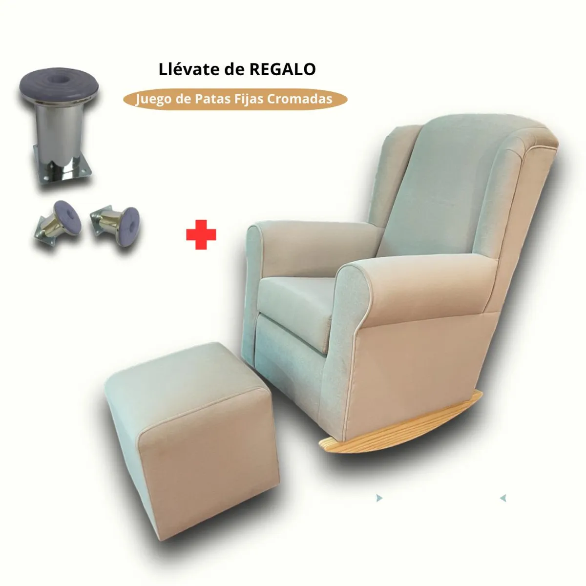 NO LOGO - Sillon Mecedor de Lactancia Mod BASTIAN MARFIL