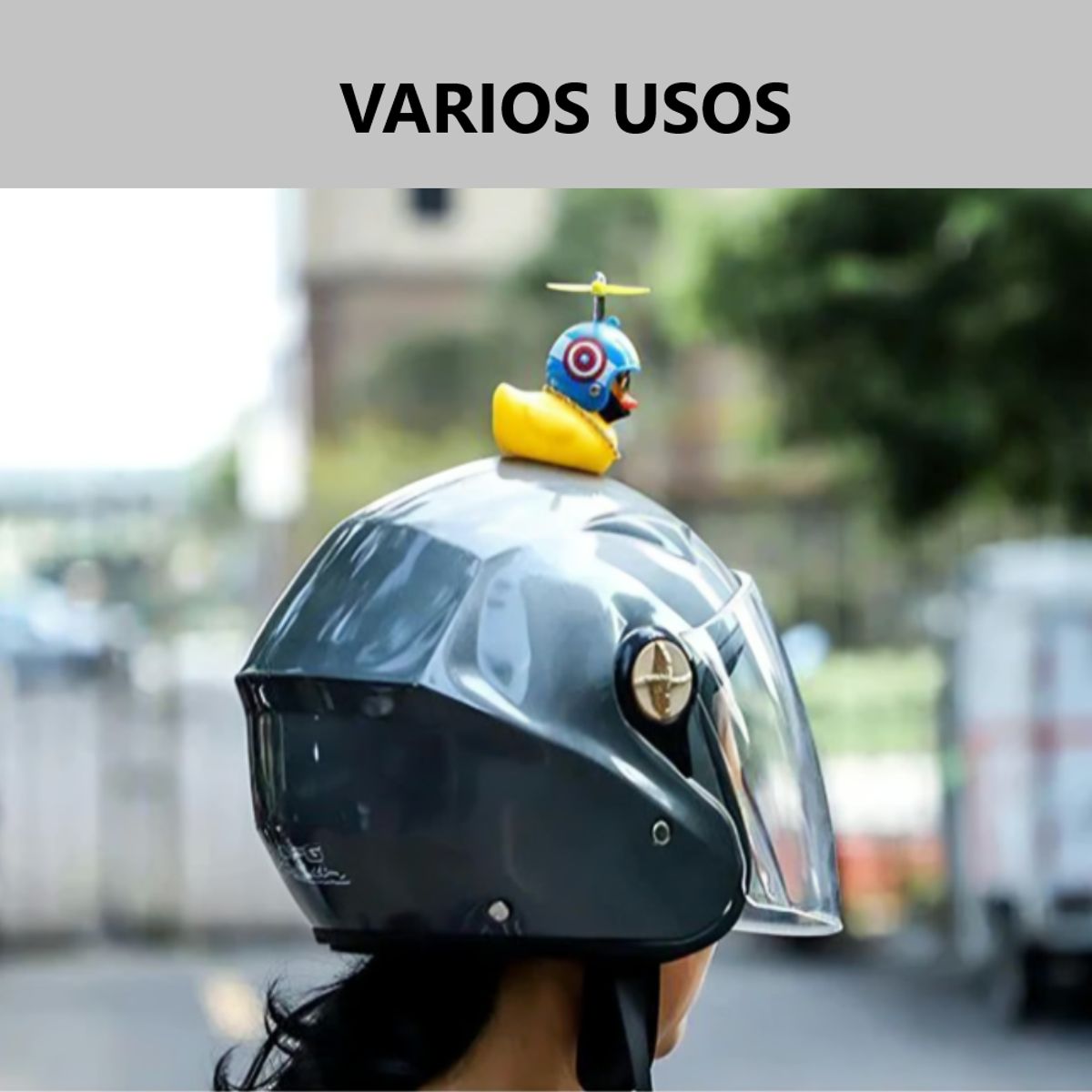 GENERICO - 3 Patos de goma con lentes y casco - diseño aleatorio