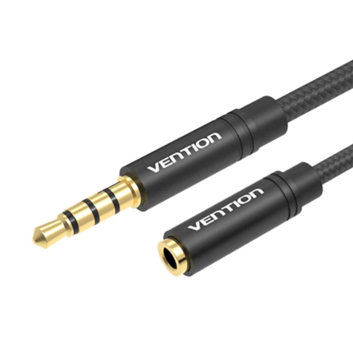 VENTION - Extension Trrs (3m) Nylon 4 Polos Cable Reforzado Mp3 Pc 3.5mm