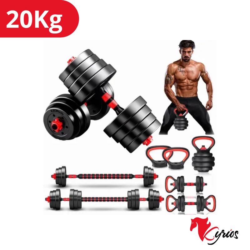GENERICO - Set De Mancuernas 20Kilos Convertibles