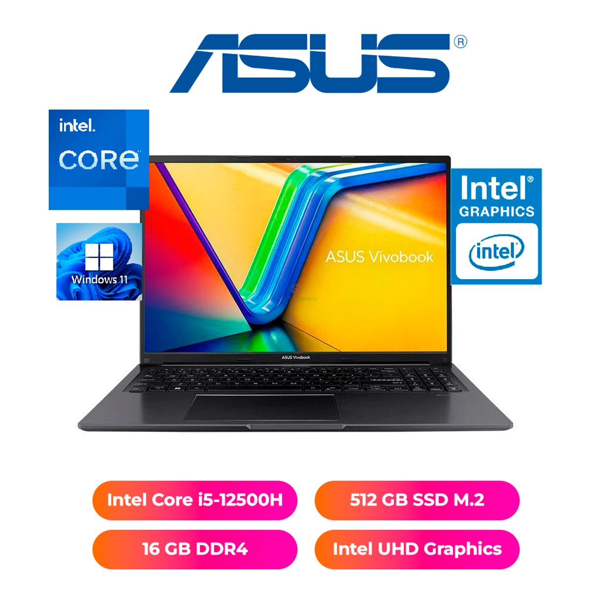 ASUS - LAPTOP ASUS 16 INTEL CORE i5-12500H 16GB RAM 512GB SSD - NOTEBOOK