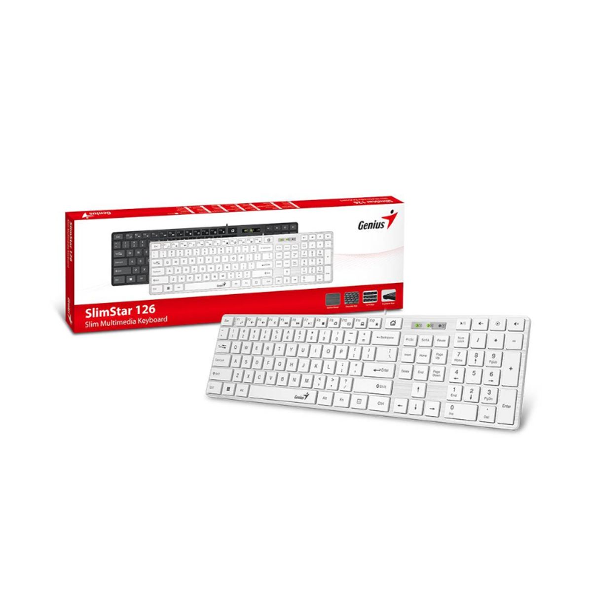 GENIUS - Teclado Genius Smart Slimstar 126 White