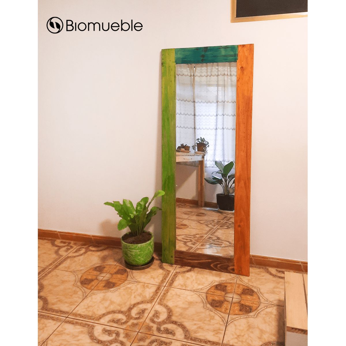 GENERICO - Espejo de Cuerpo Completo RAISSA  Madera de Palets Reciclados