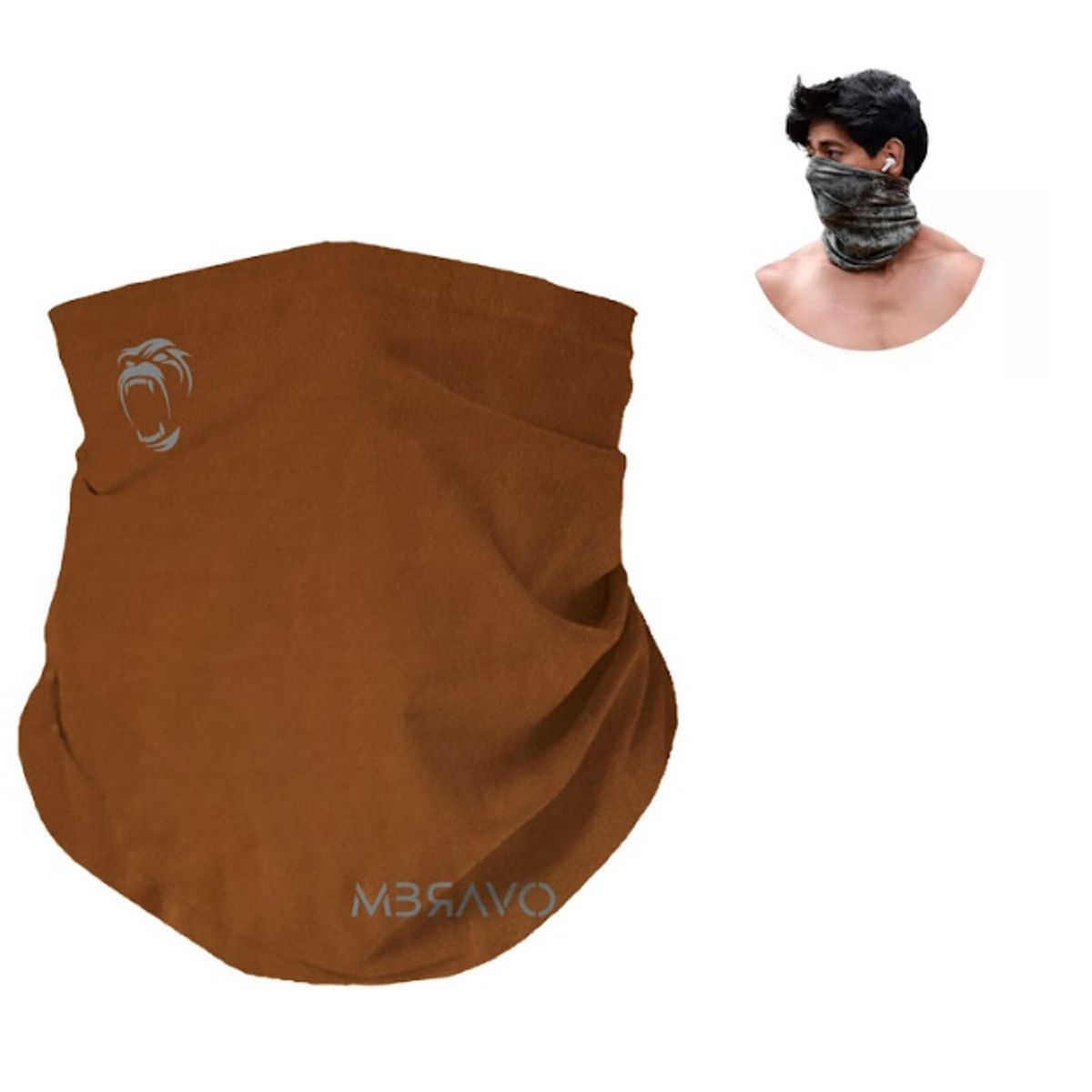 GENERICO - CUELLERA BANDANA TUBULAR DEPORTIVA ANTIALERGICA CAMEL