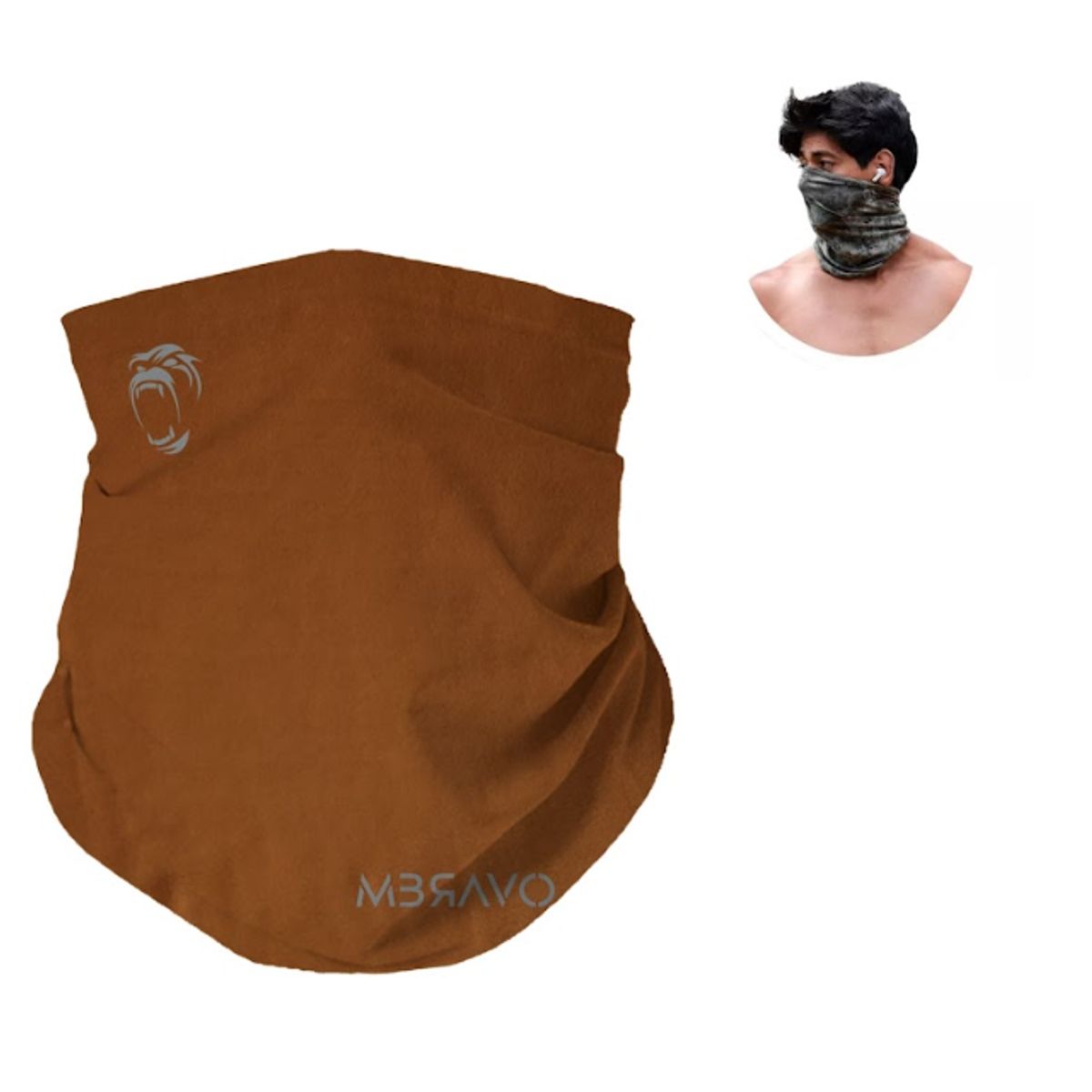 GENERICO - CUELLERA BANDANA TUBULAR DEPORTIVA ANTIALERGICA CAMEL