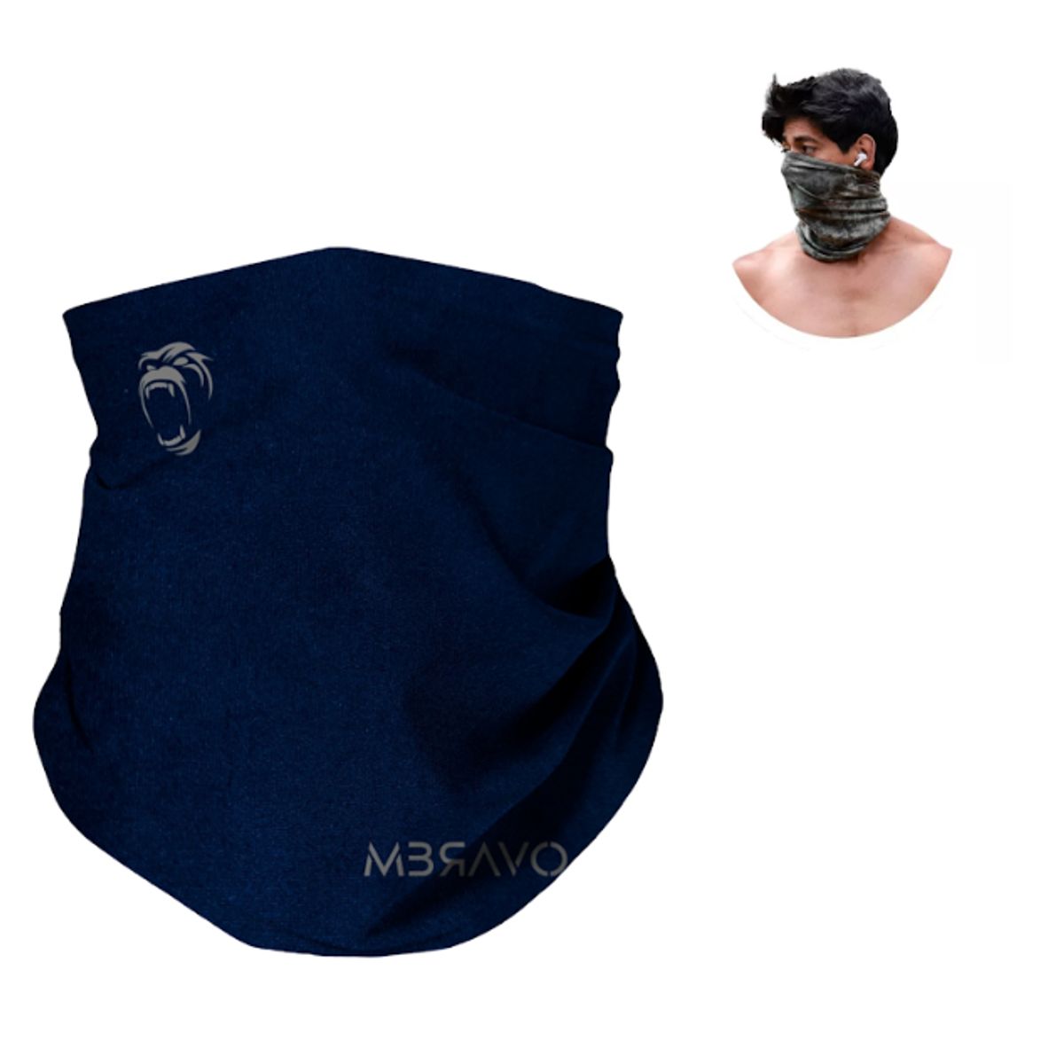 GENERICO - CUELLERA BANDANA TUBULAR DEPORTIVA ANTIALERGICA AZUL MARINO