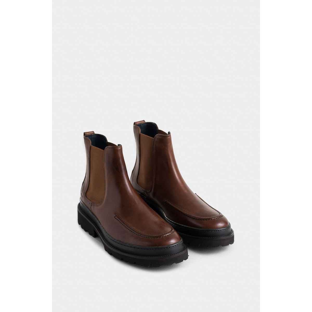 VELEZ - Vélez Botas Ambar Cuero Hombre Detalle Vena En Puntera Miel