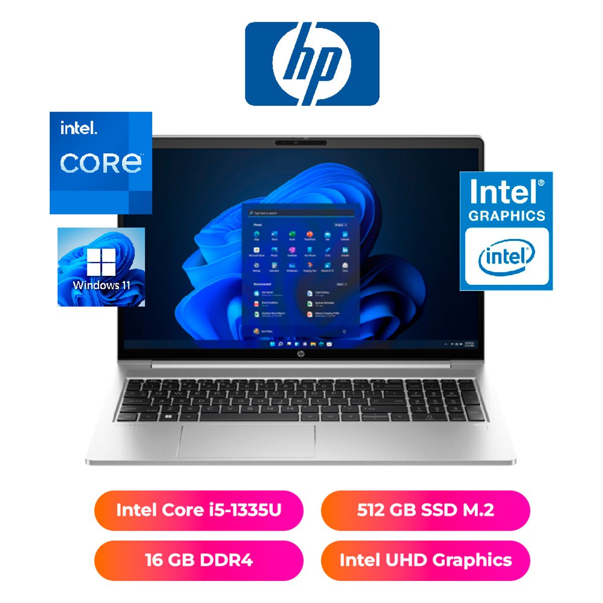 HP - LAPTOP HP PROBOOK 450 15", INTEL CORE i5-1335U, 16GB RAM, 512GB SSD - NOTEBOOK