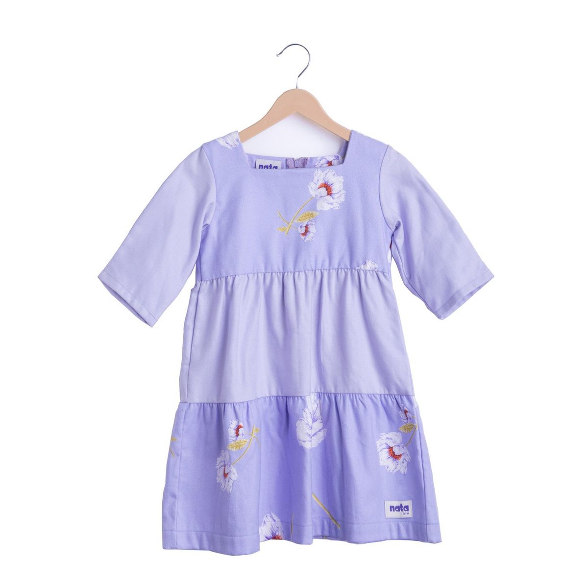 NATA COTON - VESTIDO ALGODÓN FRANELA CELESTE