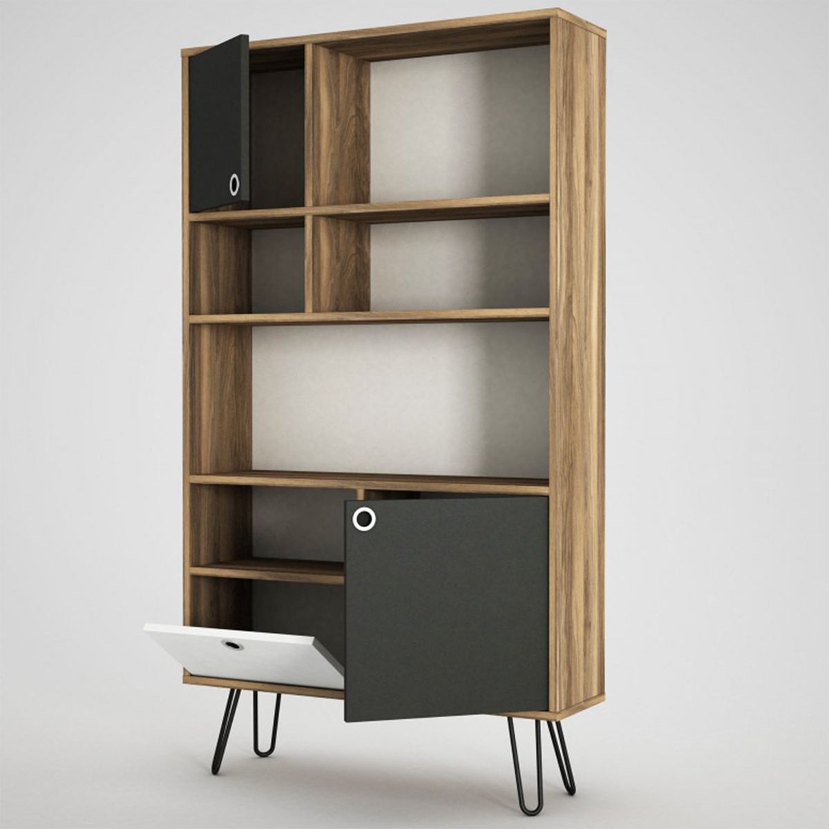 DIBA MUEBLES - Librero Moderno Hugo DIBA Muebles